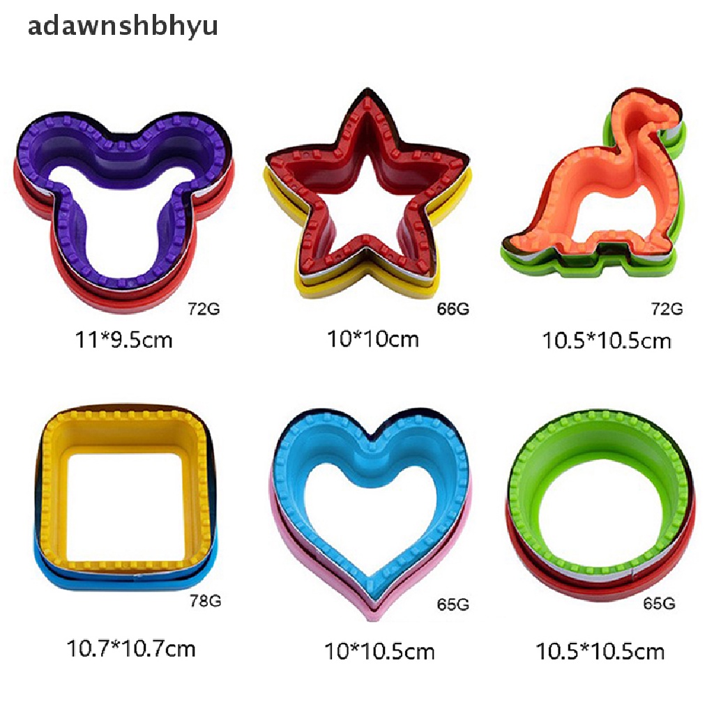 Adawnshbhyu Set Pemotong Dan Sealer Sandwich Bahan Stainless Steel Untuk Anak-Anak DIY Food Cookie Maker ID