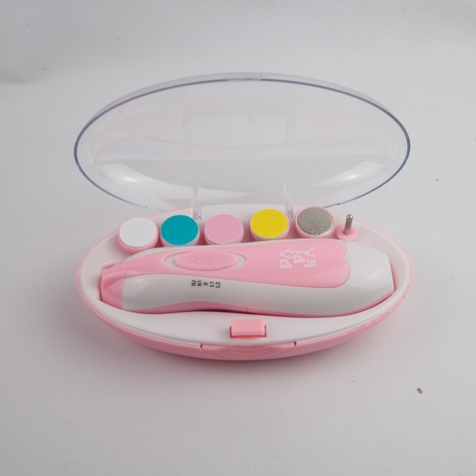 Papika Baby Set Nail Trimmer 1005 Gunting kuku Bayi Elektrik 6 in 1 Alat Menicure Pedicure Baby Nails Trimmer Gunting Kuku Bayi &amp; Dewasa Nail Buffer Pengkilap Pengikir Kikir Kuku
