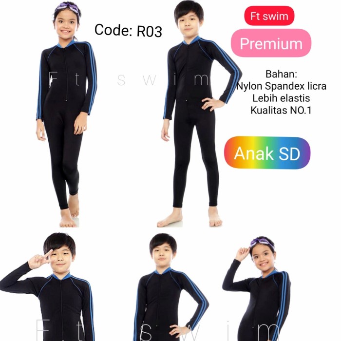 BAJU RENANG ANAK LAKI-LAKI PANJANG SD/PAKAIAN RENANG ANAK/BAJU DIVING / BAJU RENANG ANAK LAKI-LAKI