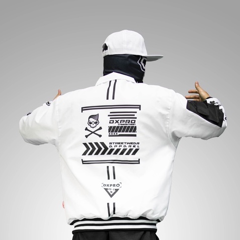 JAKET BOMBER CYBERSTREET WHITE DXPRO