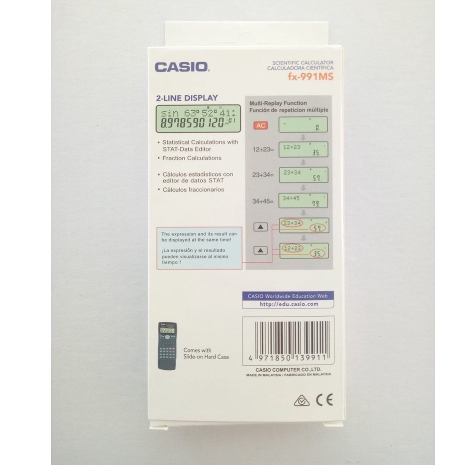 Kalkulator Scientific Ilmiah Casio FX-991MS fx 991ms