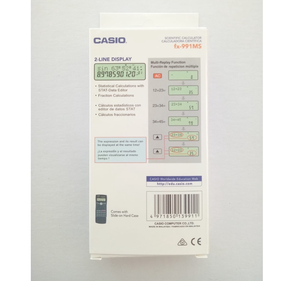 Kalkulator Scientific Ilmiah Casio FX-991MS fx 991ms