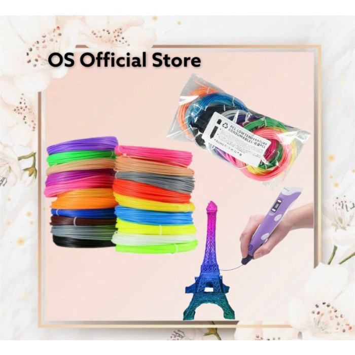 

OS 5meter filament refill PLA untuk 3D pen / Tiga dimensi filamen 10 W