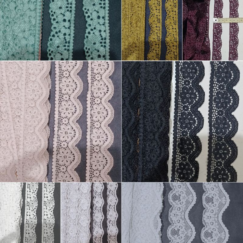 Renda stretch cantik varian warna (Permeter)