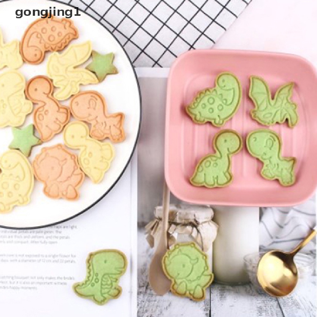 Ggg 4 Pcs Cetakan Kue Kering Cetakan Kartun Cutter Biskuit Cetakan Dinosaurus Lucu Alat Baking ID