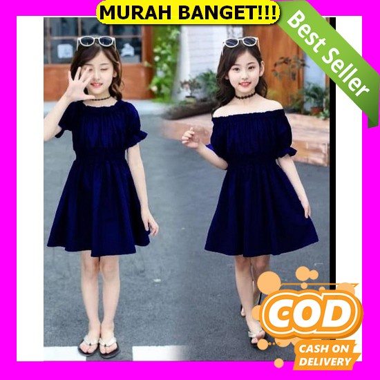 Daster Dres Baju Harian Pakaian Anak Umur 2 3 4 5 6 7 8 Tahun Perempuan Import Bahan Kaos Katun Kore