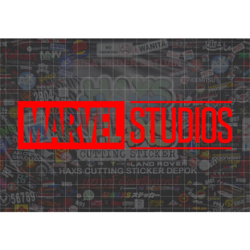 Cutting Sticker Marvel Studios 1 Warna Ukuran 18 Cm Untuk Mobil Motor