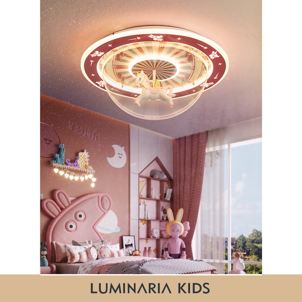 Unicorn Carnival Ceiling Lamp Kids Lampu Hias Gantung Anak Lampu hias kamar anak perempuan