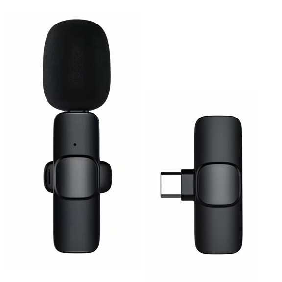 ( 100% BARANG ORI ) TaffSTUDIO Wireless Lavalier Lapel Microphone Vlogger USB Type C - HO86