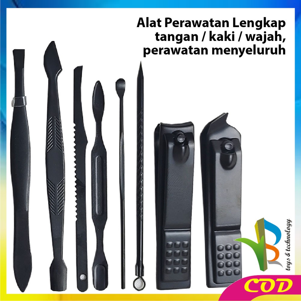 RB-K111 Alat Menicure Pedicure Set 12 Pcs Free Pouch / Set Gunting Kuku Dan Pinset Perawatan Kuku Bahan Stainless Steel