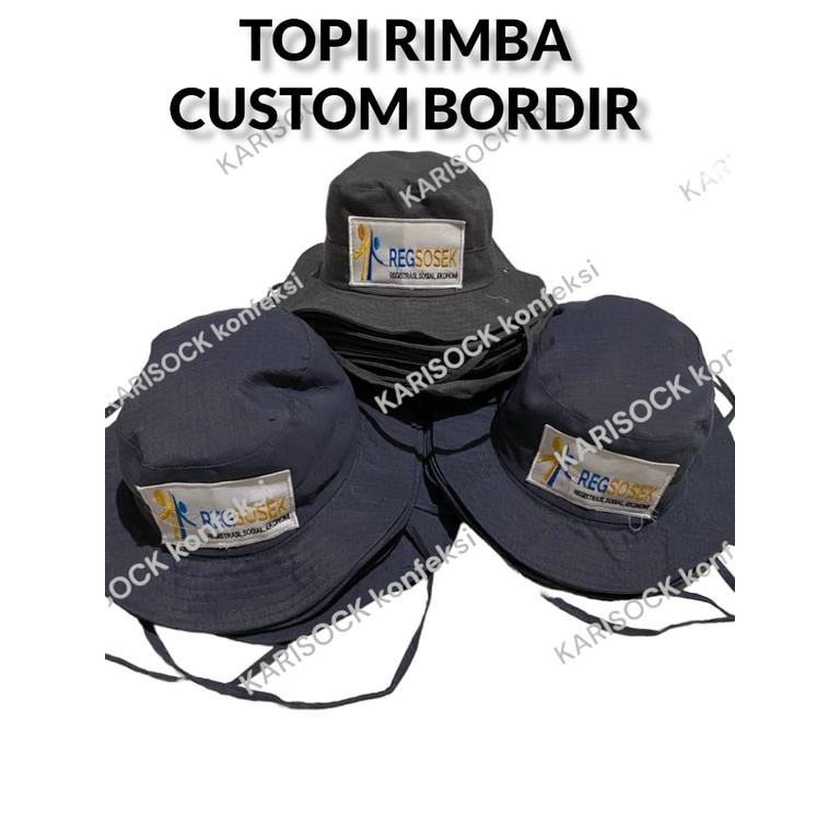 Topi / Topi bucket / Topi rimba / Topi keplek / Topi petualang / Topi pria / Topi wanina ( bisa custom bordir )