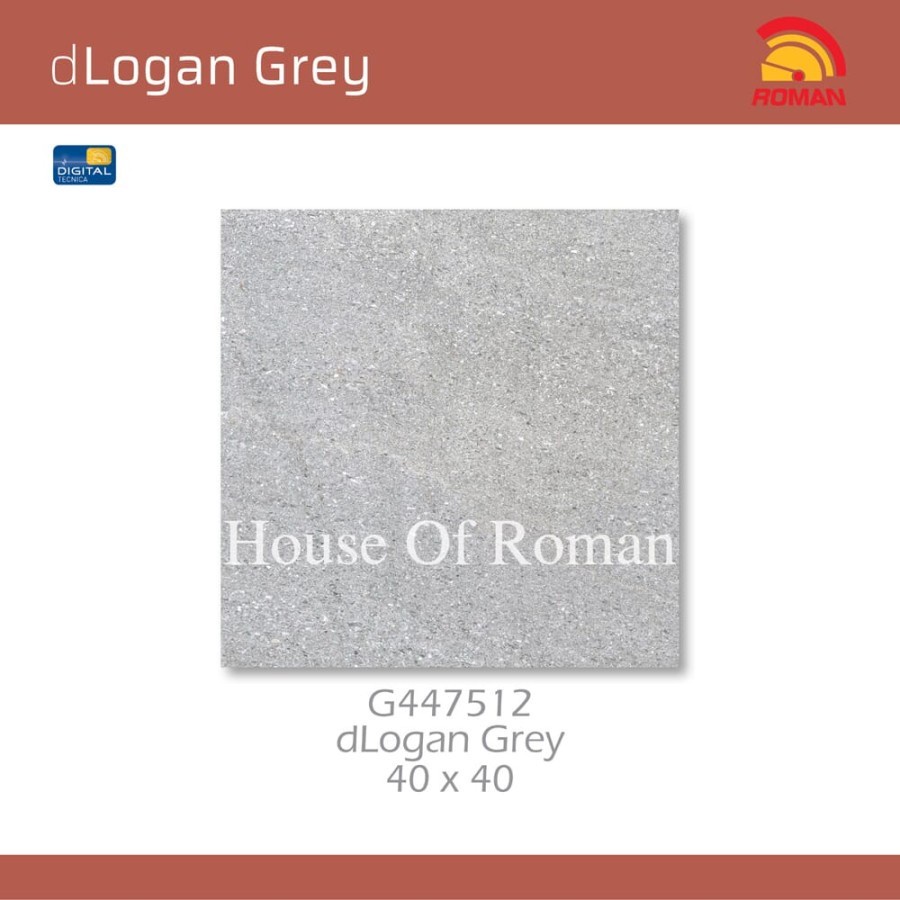 ROMAN KERAMIK DLOGAN GREY 40X40 G447512 (ROMAN HOUSE OF ROMAN)