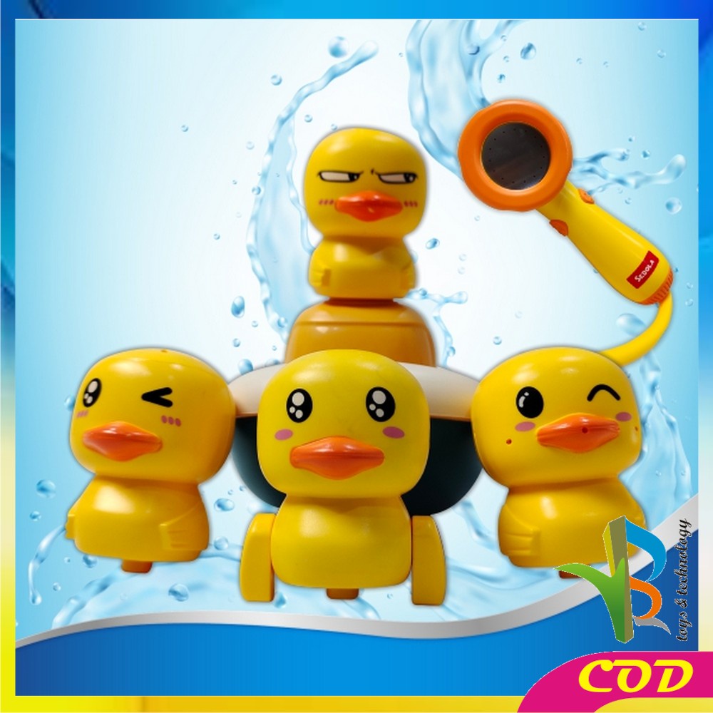 RB-M248 M249 Bebek Mainan Mandi Bayi Mainan Anak Balita Semprotan Shower Air Mandi Kepala Bebek / Shower Boneka Bebek