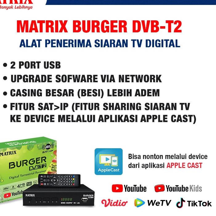 FREE ONGKIRSET TOP BOX TV DIGITAL MATRIX APPLE DVB T2 EWS HD / SET TOP BOX TV DIGITAL MATRIX / ALAT TV DIGITAL SET TOP BOX / STB TV DIGITAL MATRIX / SET TOP BOX DIGITAL / SET BOX TV / SET BOX TV DIGITAL / SET BOX / SET BOX TV DIGITAL RECEIVER TV / STB AP