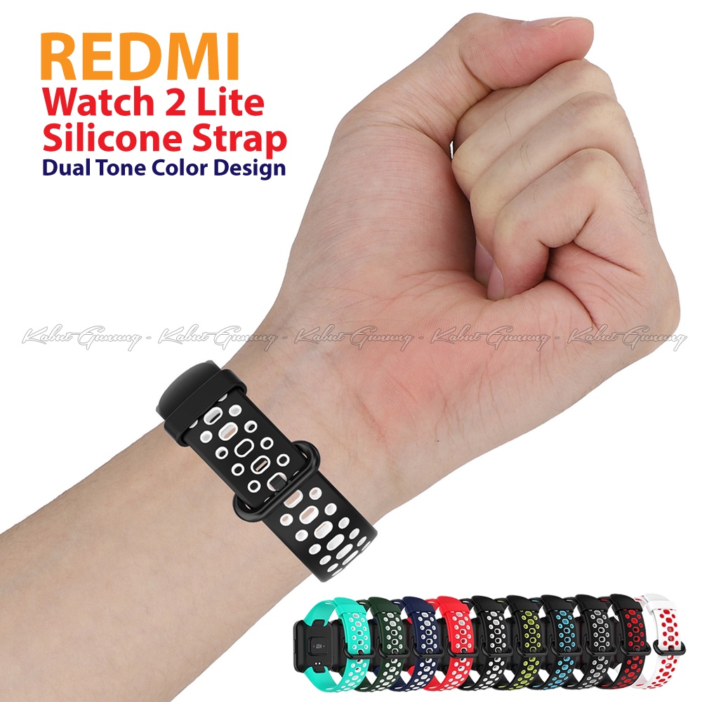 Silicone DUAL TONE Strap Silikon Rubber Smartwatch Redmi Watch 2 Lite