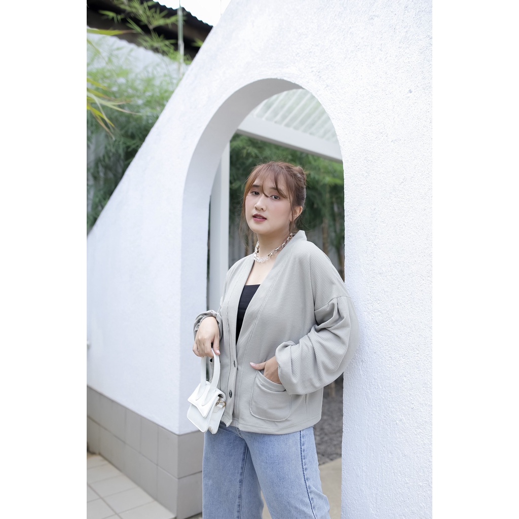Yura Puffy Outer / Outwear Waffle Oversize