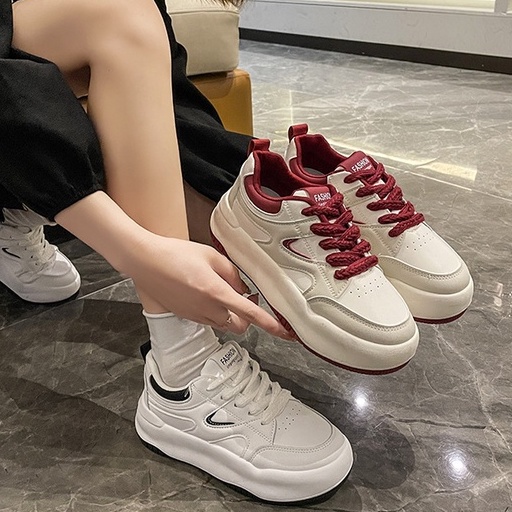 Sepatu Sneakers Wanita Tali Fashion Korea Style Cewek Sport Shoes Casual Kulit Sintetis Free Box Satu7an SPT-15