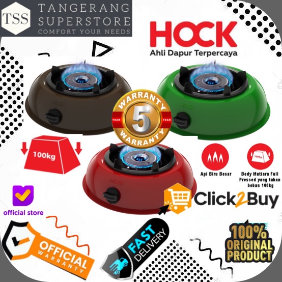 KOMPOR GAS 1 TUNGKU HOCK 100MD 100 MD DELUXE MUTIARA API LOTUS BESAR KOMPOR GAS HOCK