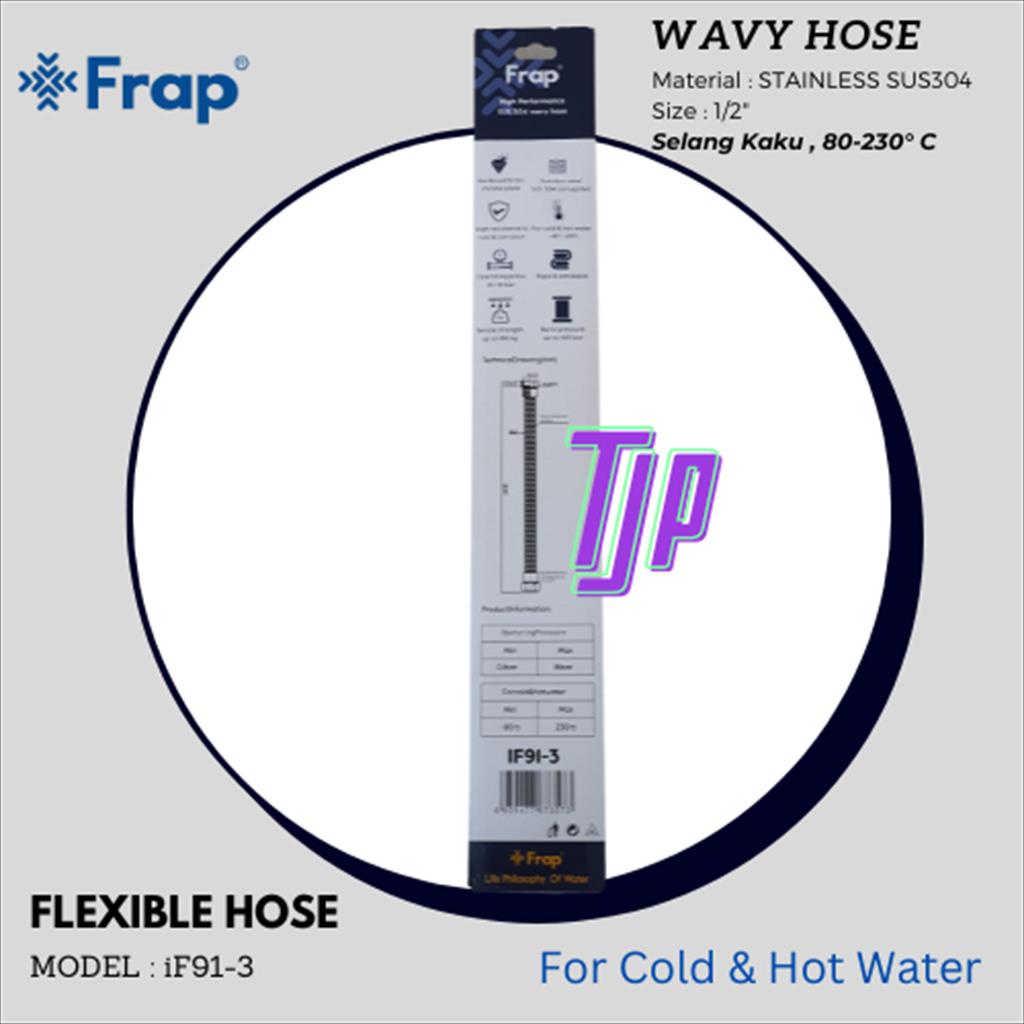 FRAP FLEXIBLE HOSE 30CM IF91-3 HOT &amp; COLD WATER