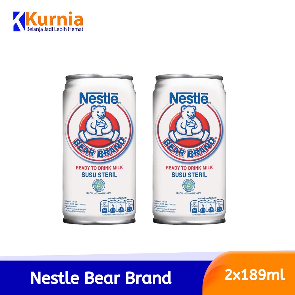 

Nestle Bear Brand 189ml (2 botol)