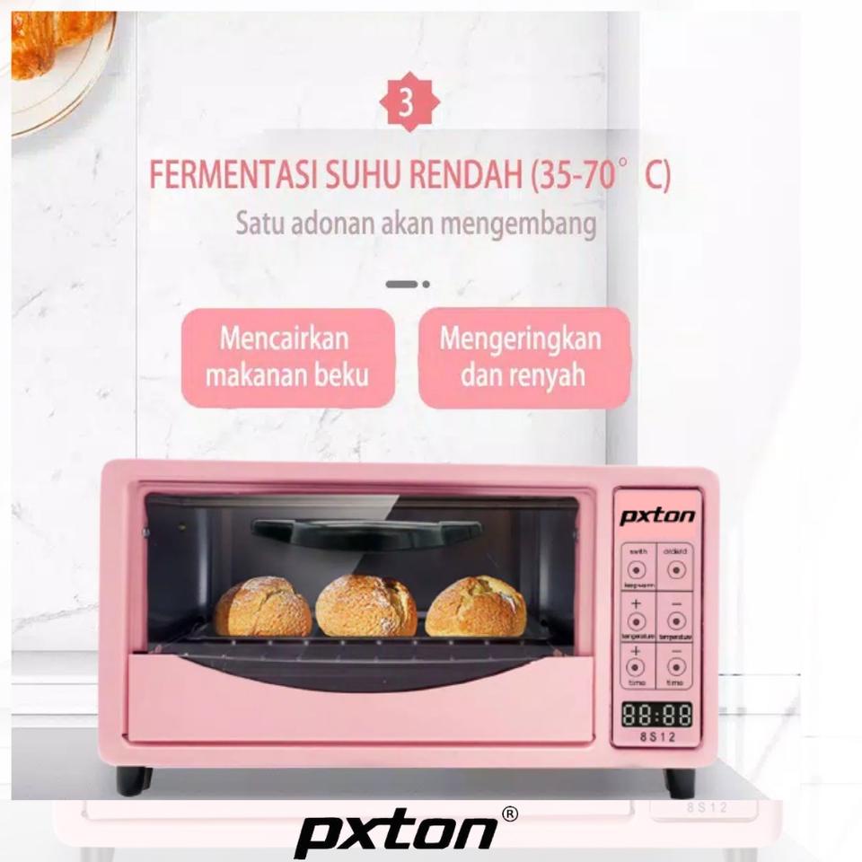 Terbaru.. PXTON - Oven Listrik Layar Sentuh 12 L-800 Watt Oven Digital