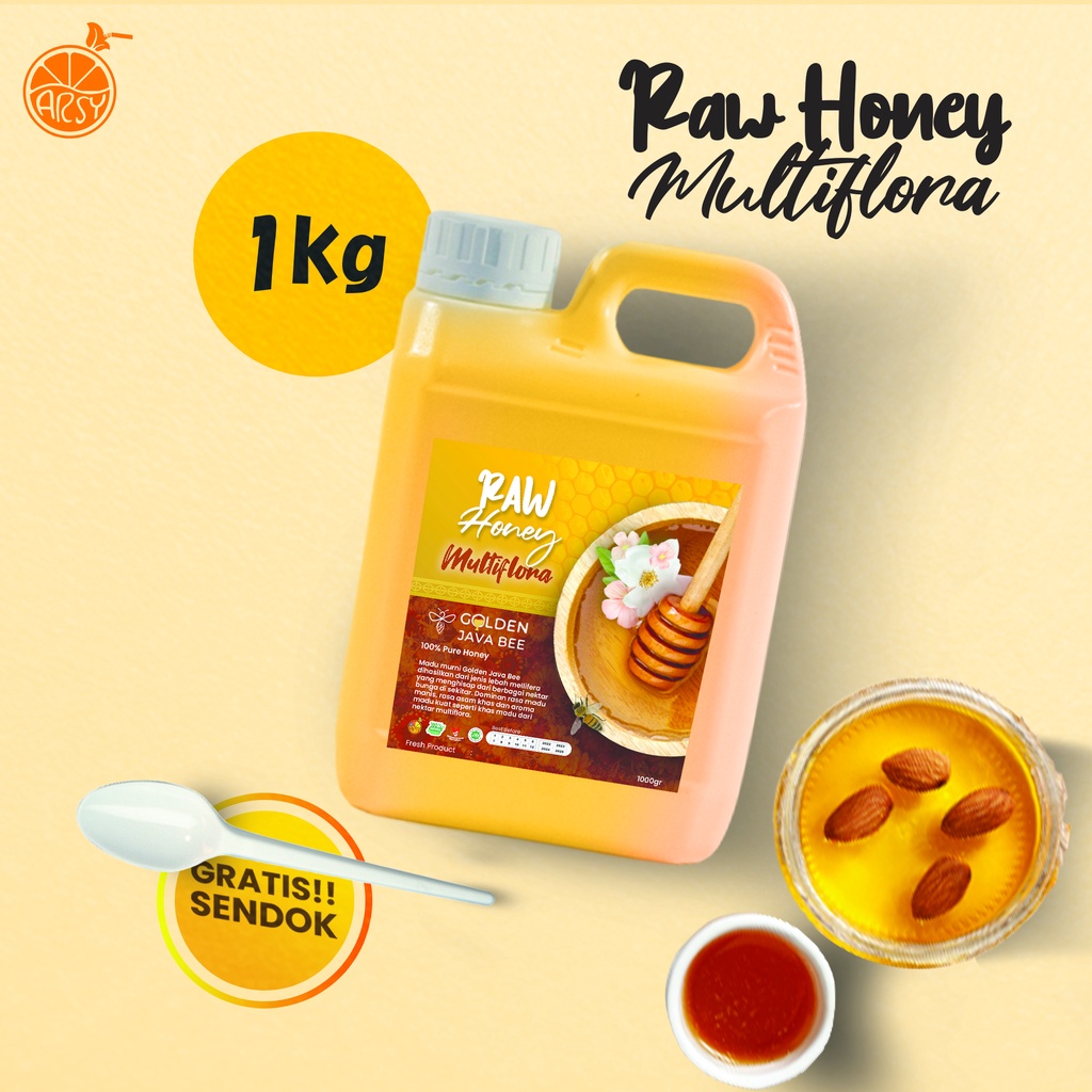 ( 1 kg ) Raw Honey Multiflora Varian / Raw Honey Multiflora