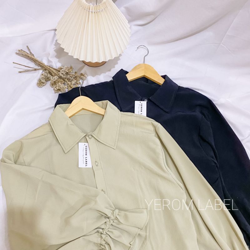 [𝐘𝐞𝐫𝐨𝐦] JIA SHIRT PREMIUM // KEMEJA JIA LENGAN SERUT // KEMEJA CRINCLE PREMIUM