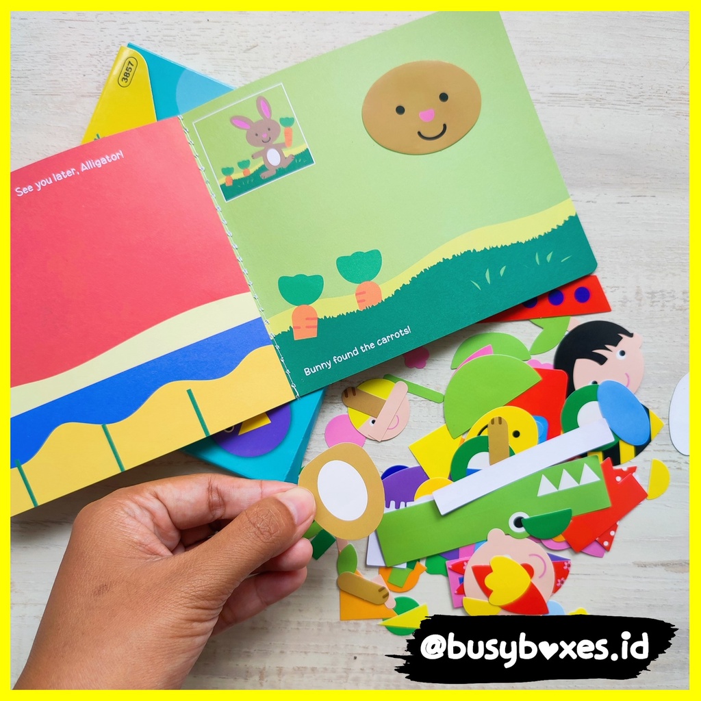 Busyboxes.id Mainan anak edukasi anak menempel tempel sticker reusable activity 1 2 3 tahun laki laki perempuan mainan edukasi - seri shape