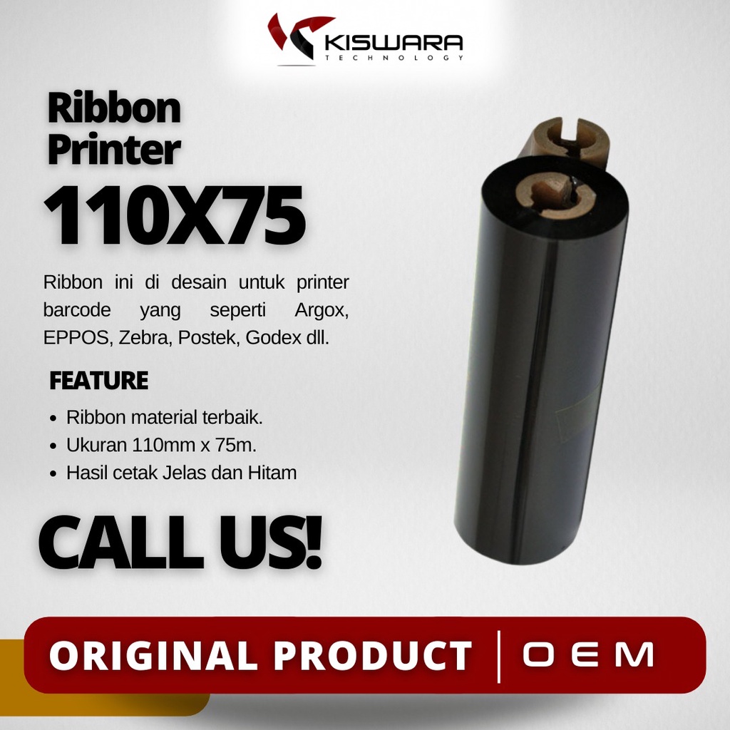 Ribbon Printer Barcode [110MM x 75M]