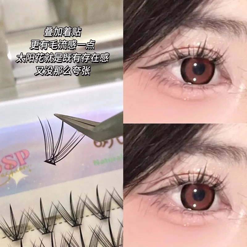 F156 Fairy ANIME Manga Lashes Thick Little Devil False Eyelashes Bundles Single Cluster Segmented Natural Simulation Cos Eyelashes Eye Extension