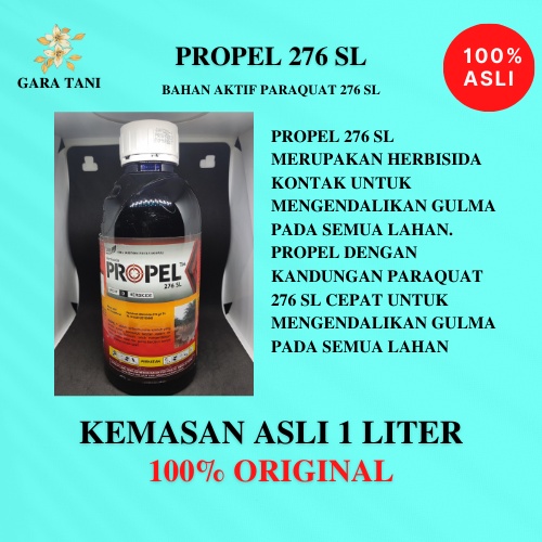 HERBISIDA PROPEL 276 SL KEMASAN 1LITER | PEMBASMI GULMA KONTAK PARAKUAT 276 SL