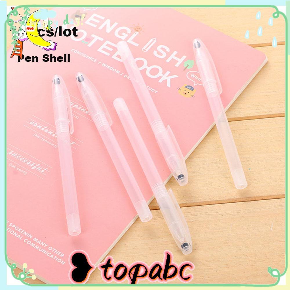 Top 10PCs/Set Gel Pen Cover New Perlengkapan Menulis Alat Tulis Plastik