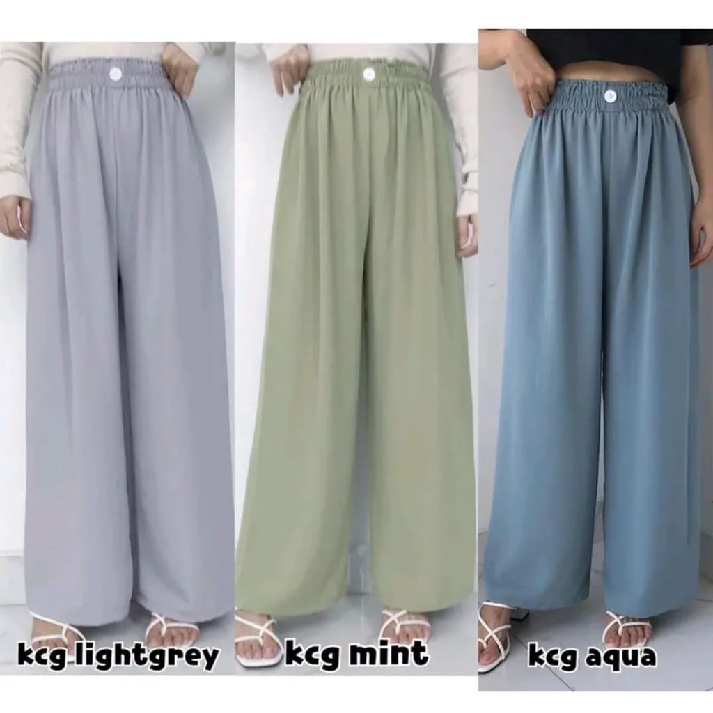 CELANA KULOT HIGHWAIST BAHAN CRINCLE AIRFLOW