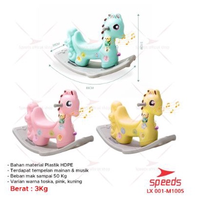 SPEEDS Mainan Anak Kuda Kudaan Mainan Kuda Rocking Horse Mainan Anak Jungkat Jungkit Mainan Anak Baby Fence Prosotan Kuda Kudaan Awet dan Aman M1001-M1005