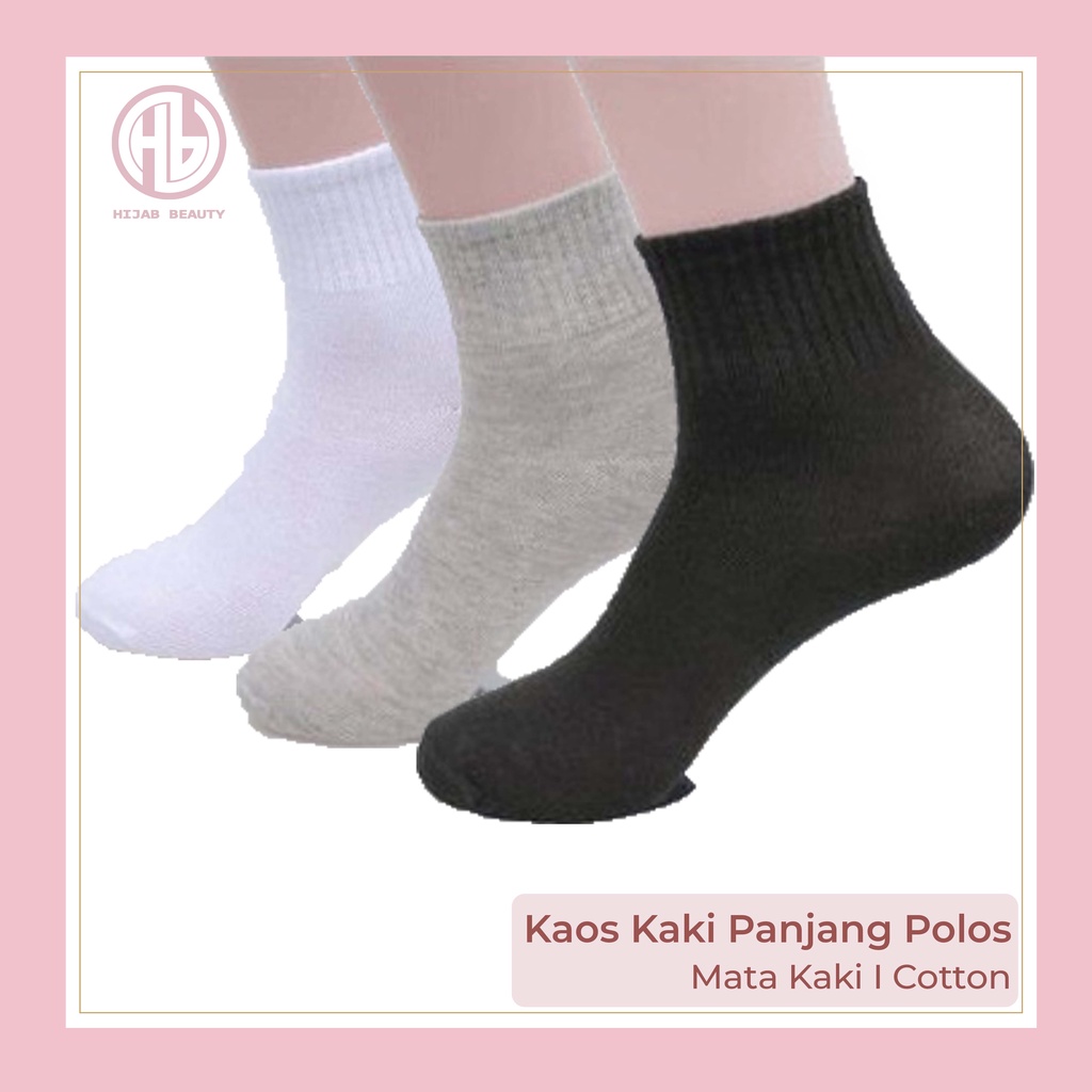 Kaos Kaki Panjang Warna Polos - Ecer