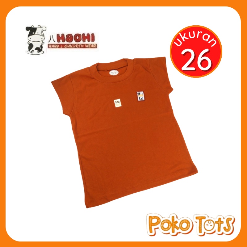 Hachi Kaos Oblong Ukuran 26 Warna Bold Tangan Pendek Bayi dan Anak Warna Polos Warna Warni