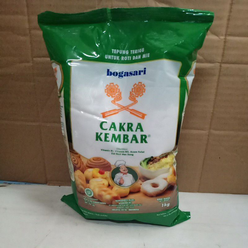 

Tepung Terigu Cakra Kembar Premium Bogasari 1 kg