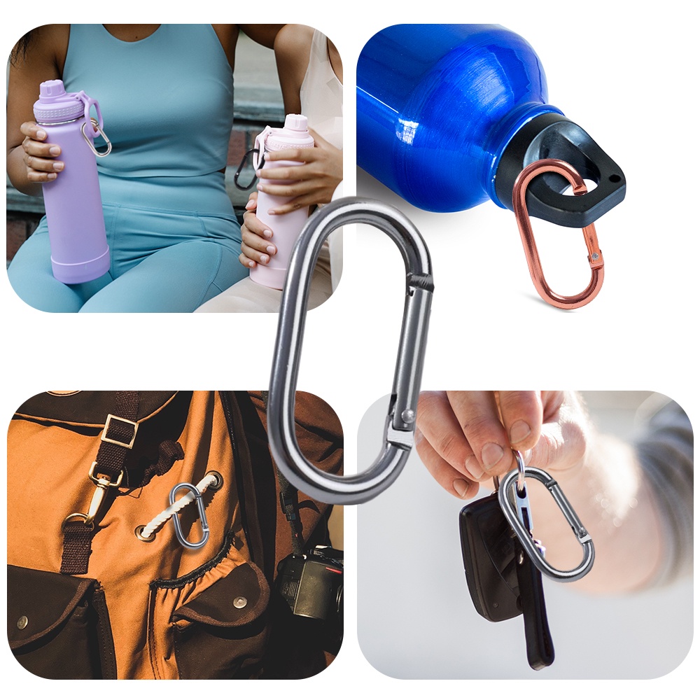 Hot Sale/1PC Multifungsi Oval Spring O Ring Bag Ransel Gesper Untuk Botol Air Konektif Gantungan Kunci Liontin Dibuka Paduan Aluminium Carabiner Aksesoris Olahraga Luar Ruangan