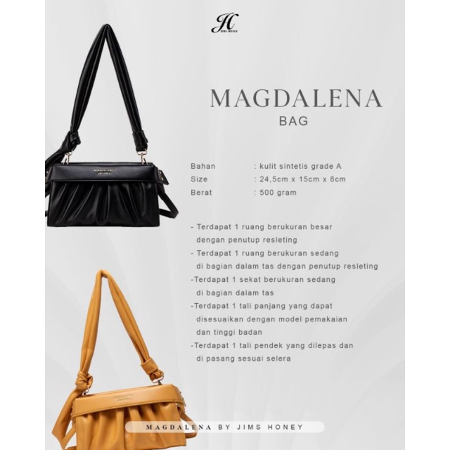 MAGDALENA BAG JIMS HONEY/ TAS SELEMPANG WANITA/ TAS SIMPLE/ TAS SELEMPANG ANTI AIR BISA COD