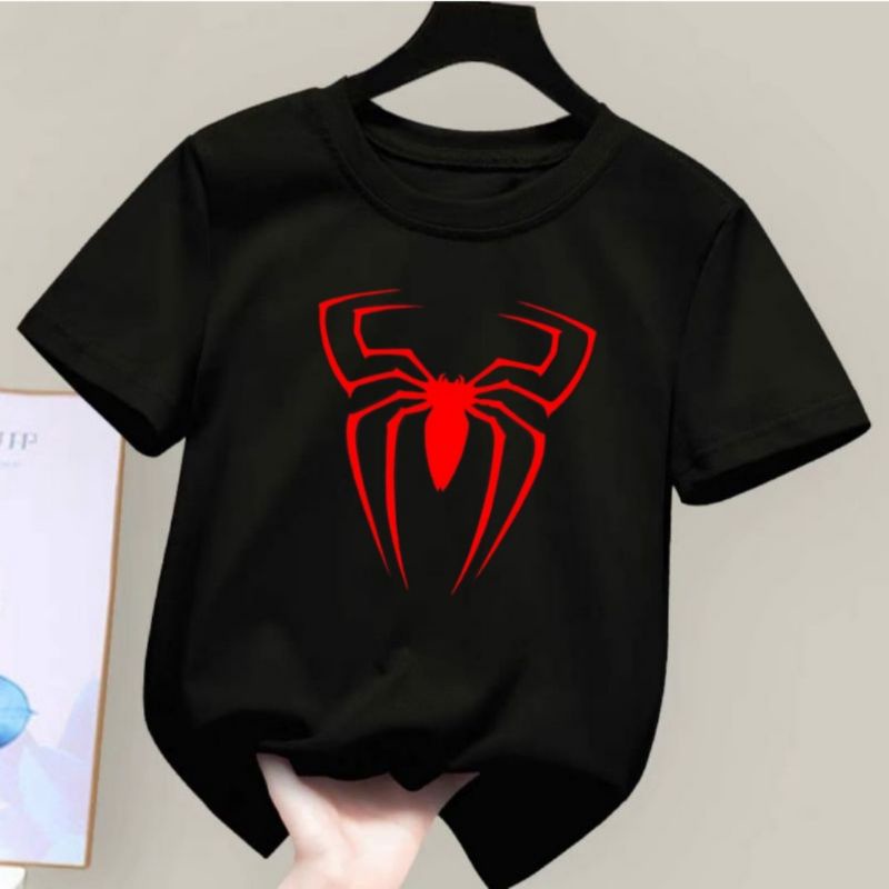 Baju Kaos Anak Spider Gold Kaos Anak Unisex Umur 2-10Tahun T-shirt Anak Laki Atasan Anak Cowok Baju Anak murah Kaos Distro Anak