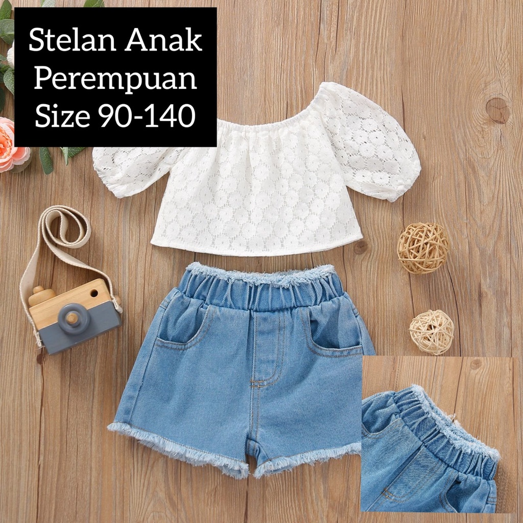 (LOLI-JKT) BS-361 STELAN ANAK CEWEK MODEL BOAT LACE SIZE 90-140