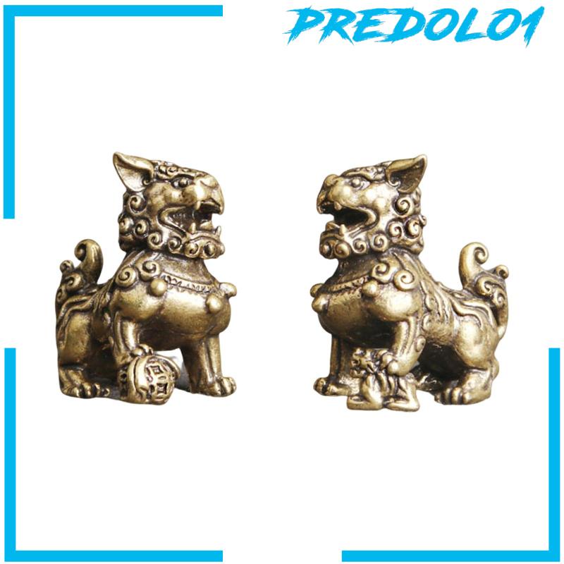 [Predolo1] Patung Singa Emas Feng Shui Decor Tabletop Untuk Pindah Rumah