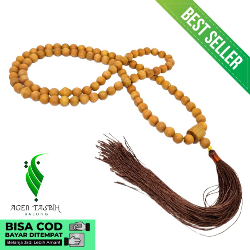 Tasbih Cendana Motif Kuncir Size 8mm, Bisa COD