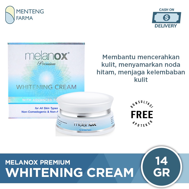 Melanox Premium Whitening Cream 14 Gr - Krim Pencerah Kulit Wajah