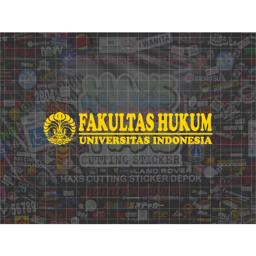 Cutting Sticker Fakultas Hukum UI Ukuran 20 Cm Untuk Mobil