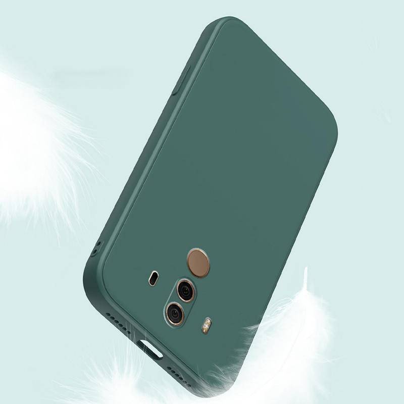 Original Case Silikon Cair Persegi Untuk Huawei Mate9 10 Pro Pelindung Kamera Handphone Lucu Penutup Belakang