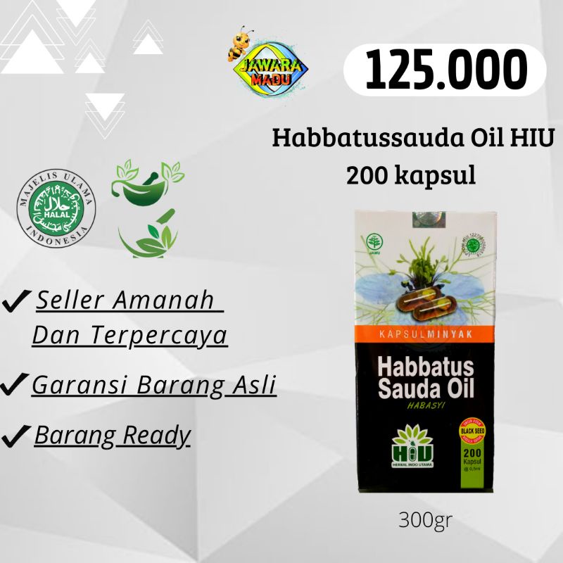 herbal asli murni 100% habbatussauda oil hiu 200kp obat imunitas