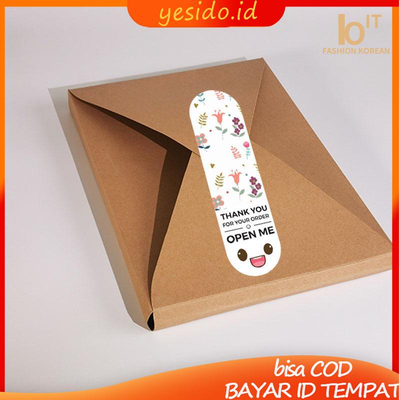 

[COD✨Ready stock]100PCS / Paket Stiker Kemasan Ekspresi Lucu Sticker Persegi Panjang Stickers Penyegelan Kotak Hadiah-YES