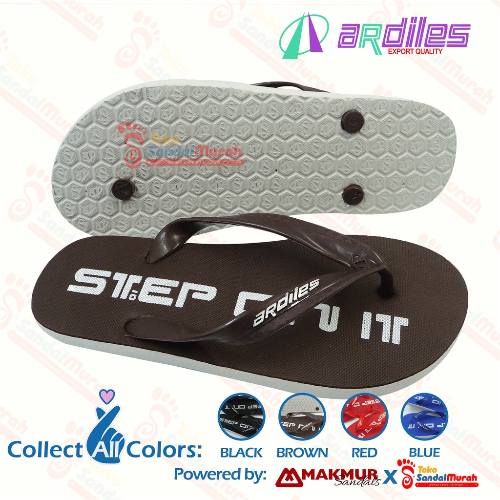 Toko Sendal Murah - Sandal Jepit Dewasa / Sandal Jepit Laki - Laki / Sandal Jepit Step On It / Sandal Jepit Murah Original [Toko Sendal Murah M 07 Ardiles Step On It]