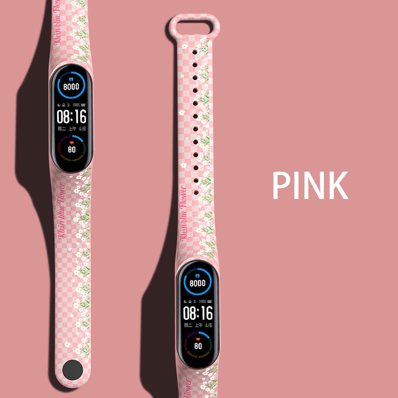 Classical Strap Mi Band 3/4/5/6 kuntum kotak-kotak Strap Mi Band 6/Mi Band 5/Mi Band 4/Mi Band 3